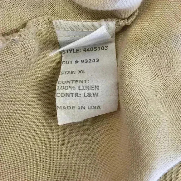 Cut Loose Women's XL  Solid Linen - V-Neck Bias Tank Lagenlook - Picture 6 of 10